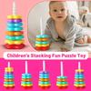 Stacking Ring Toy for Toddlers Early Learning Educational Baby Toy Developmental Skills Building and Hand Eye Coordination Activity