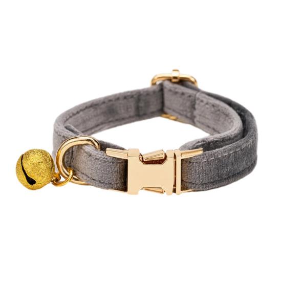 Adjustable Cat Collar Soft Pet Collar with Removable Bell Plain Color Pet Collar for Small Dogs Cats Kitten Outdoor Walks Safety