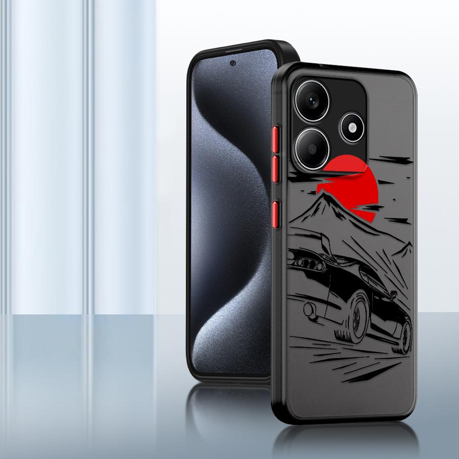 Cartoon Sunset Car Funda Back Phone Cover Case for Xiaomi Redmi Note 14 14C 10 13 Pro Plus 12 11 A4 13C 9S