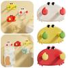 3Pcs Cute Cartoon Crab Hook Load-bearing Creativity Kitchen Storage Hook Moisture-proof Wall Hanging Bathroom Towel Hooks Toilet