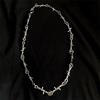 Collier Punk Chaîne Fil Torsadé Métal Pique Épine Homme Fait Main