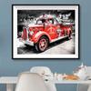 1 Stück 11,8 x 15,7 Zoll 5D DIY Diamantmalerei, rotes Auto, Stickset, Vollwasserdiamantmalerei, handgefertigtes Wohndekorationsgeschenk