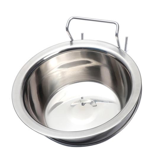 2Pcs Kennel Dog Bowls Stainless Steel Dog Crate Water Bowl Dog Feeder