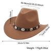 Retro Upturned Brim Western Cowboy Hats Wide Brim Ethnic Style Fedoras Hat Felt Hat For Women & Men