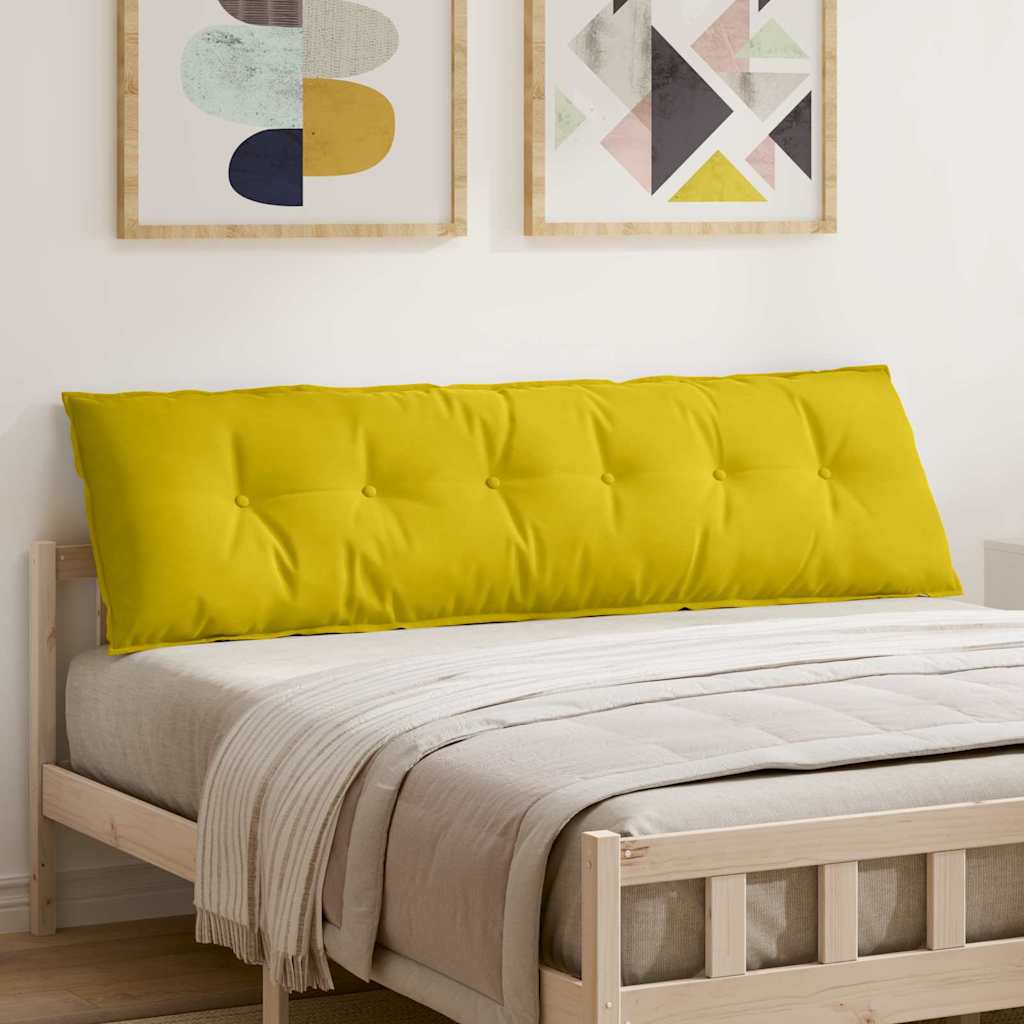 Back Cushion Yellow 180 x 50 cm Cord Fabric