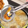 Stainless Steel Oil Frying Clamp Filter Fine Mesh Strainer With Clip Tongs for Oil-frying Food BBQ Kitchen Tools