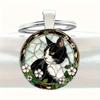 Retro Stained Glass Alloy Keychain