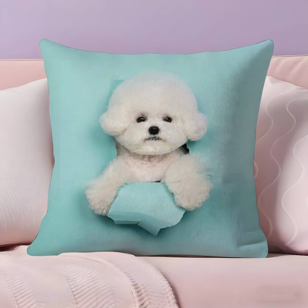 Cute Naughty Cute Cats Dogs Pillow Case Ultra Soft Skin Friendly Fabric Cloud Like Comfort & Concealed Zipper