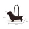 Driedimensionale Teckel Schoudertas PU Leer Retro Handtas Design Okseltas Voor Vrouwen Trend Pendeltas KTY