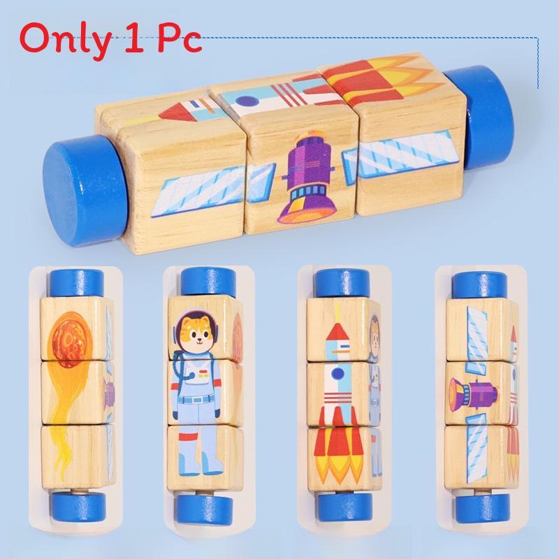 Wooden Infant Montessori Puzzle With Recognition Domino For Early Childhood Education