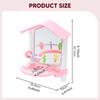 Bird Mirror Toy with Perch Stand Activity Center Parrot Chewing Toy Cage Accessories for Parakeet Cockatiel Conure Lovebird