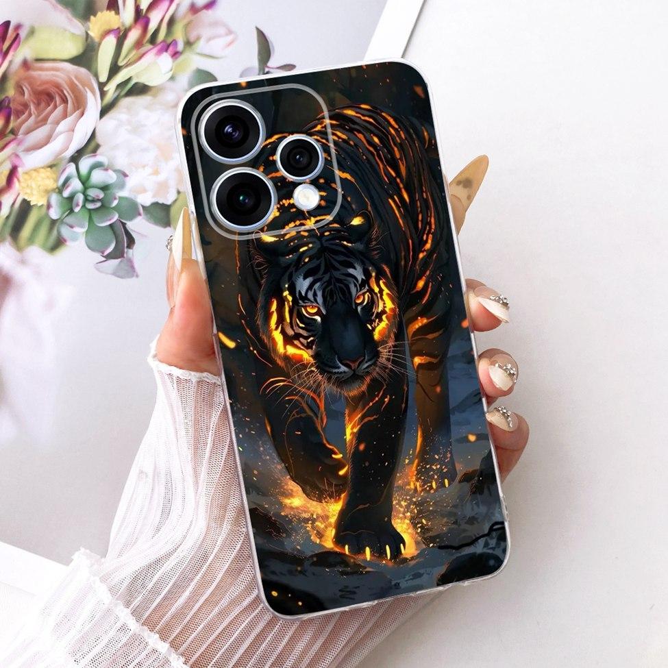Transparent For Oppo Reno15 Cover Luxury Cute Cat Fashion Butterfly Cool Painted Bumper Casing For Oppo Reno15 5G CPH2825 Case