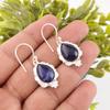 Natürlicher Sodalith Edelstein Gestempelte 925 Silber Handgemachter Schmuck Ohrringe Für Frauen EE-163-29