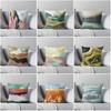 Bedroom Living Room Sofa Bed Decoration Abstract Landscape Pattern Home Pillow Cover Cushion