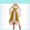 Baroque Style European Medieval Stage Dress With Spliced Polyester Fabric For Theater Performances