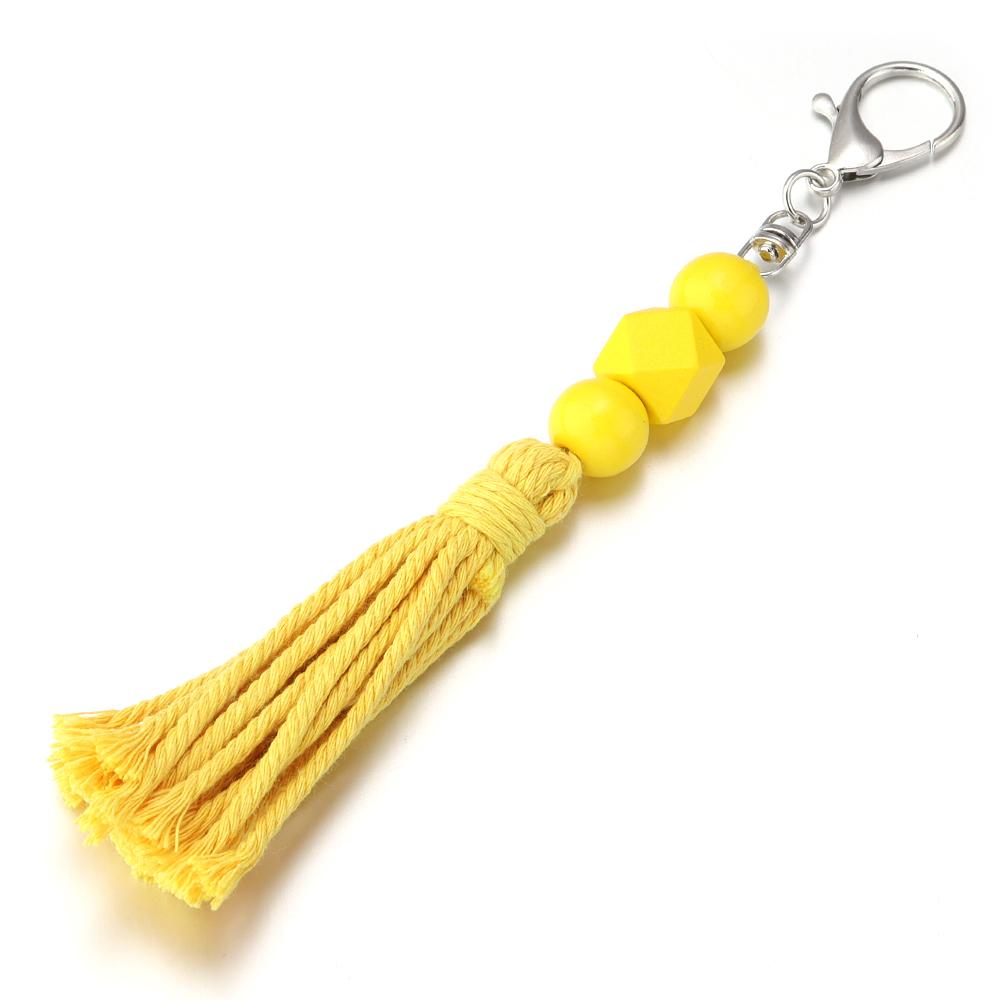 Multicolor Hand Braided Tassels Keychain Cute Handmade Layered Key Ring Pendant Fit Women Girls Handbag Accessories Jewelry Gift