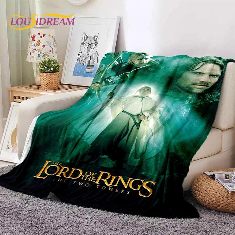 L-Lord of The Rings H-Hobbit Film Zachte Flanellen Deken voor Bedden Slaapkamer Bank Picknick, Plaid voor Buiten Ontspanning Dutje Cadeau