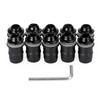 Bruce & Shark Motorcykel 10 stk. M5x16mm Skruebolt Vaskersæt Forrude Skjold Alu (Sort)