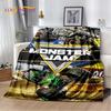 Monster Truck 3D Monster Jam Cartoon Weiche Decken, Warme Kuscheldecke Bequeme Decke für Picknick Betten Sofa Haus Schlafzimmer
