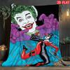 Joker Inspired Flannel Blanket Warm Cozy Lightweight Throw for Bed Sofa Living Room Unique Gift for Horror Fans