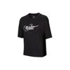 T-shirt ample à col rond et manches courtes avec imprimé logo lettré Dri-Fit pour enfants - Hauts - Noir FD0941-010
