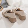 British Style Shoes Woman  Loafers with Fur Autumn Clogs Platform Slip-on Round Toe Female Footwear Oxfords Preppy New Fall