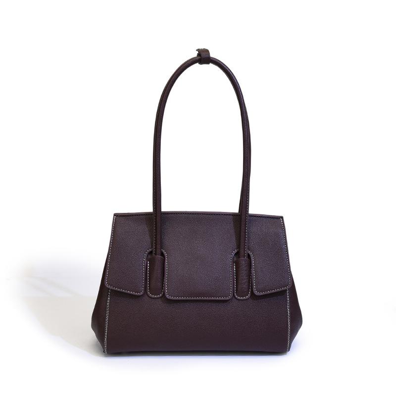 Cross Border Large Capacity Delicate Shoulder Bag, Chic Vertical Tote Handbag, Versatile Commuter Underarm Purse