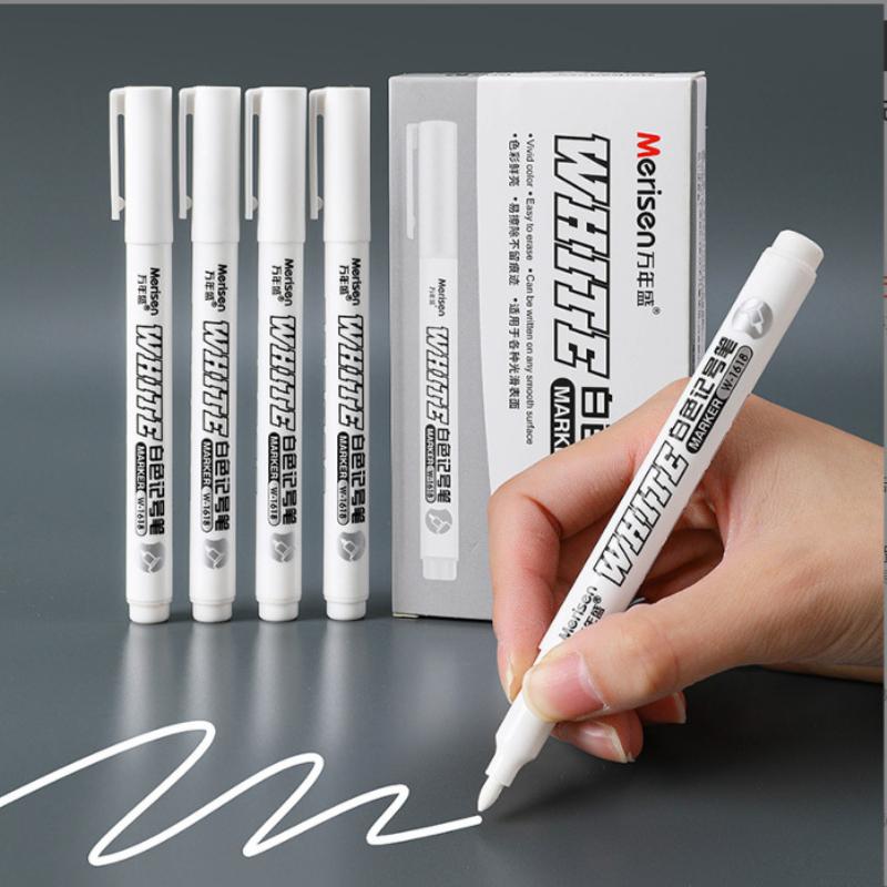 Waterproof White Marker Pen Non Erasable Art Painting Marker Pen 1mm Paint Pen