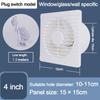 Nástěnný okenní odsávací ventilátor, odsávací ventilátor, koupelna, kuchyň, toaleta, větrací otvor