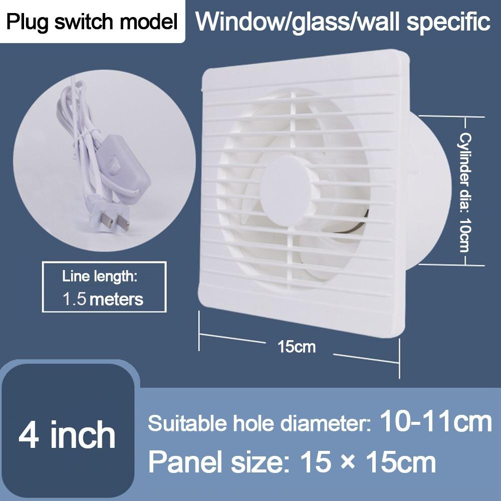 Nástěnný okenní odsávací ventilátor, odsávací ventilátor, koupelna, kuchyň, toaleta, větrací otvor