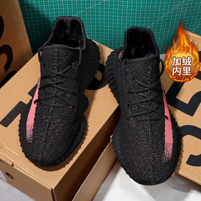 Winter velvet thickened warm Baiyi coconut shoes little white shoes trendy shoes sports shoes non-slip running shoes