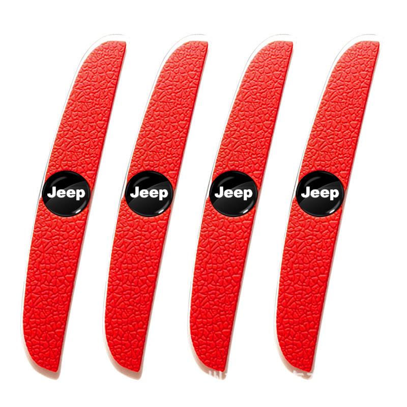 4Pcs Car Door Anti-Collision Strip Rearview Mirror Protection Sticker for Jeep Compass Accessory Renegade Wrangler Gladiator Cherokee JL JK