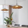 Nordic Walnut Petal Chandelier Lamp for Bedroom or Coffee Shop