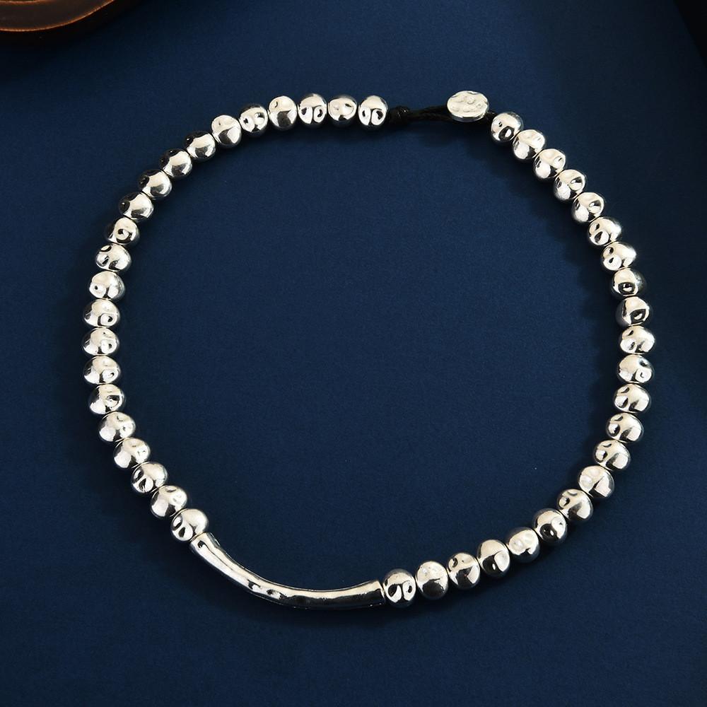Collana di Perle Geometriche Placcata Oro per Donne alla Moda