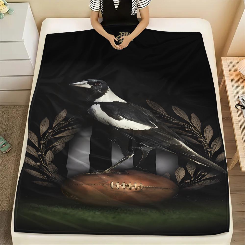 Crow Logo Team Print Flannel Blanket,High quality Comfortable for All Seasons,Home Decor,Warmth and Comfort,Perfect for Christmas Gifts