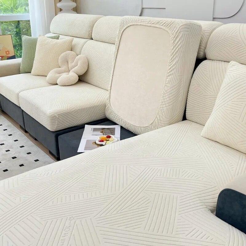 Jacquard Sofa Sectional Cover Elastic Sofa Cover Furniture Protector for Pets Washable Removable Sofa Seat Cushion Slipcover