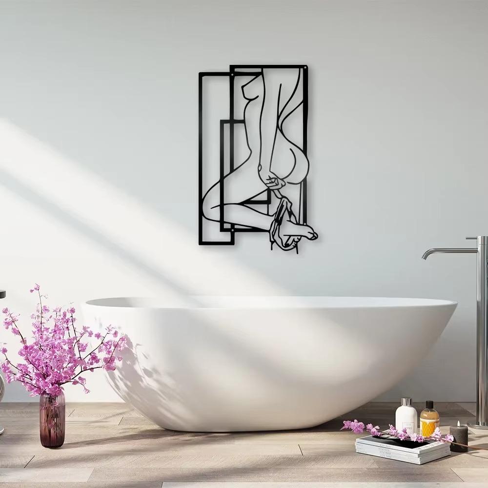 Sexy Schönheit Metall Wand Kunst Zeichen Bauernhaus Hängen Dekor Schwarz Ausschnitt Plakette Home Office Wohnzimmer Schlafzimmer Dekoration