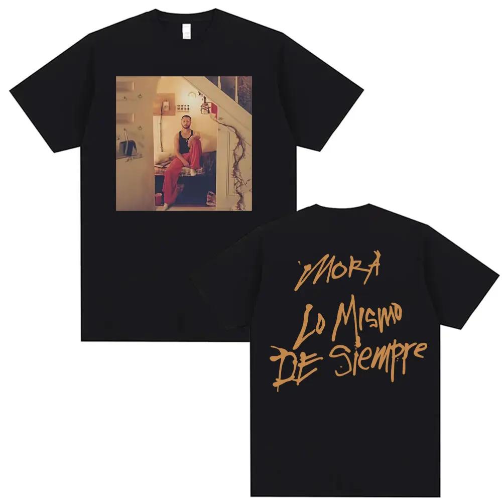 Rapper Mora Lo Mismo Dela Otra Vez Tour 2025 Merch Tshirts Unisex Fashion Hip Hop Vintage T Shirt Unisex Short Sleeve Tshirt Tops