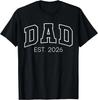 Blev pappa Est 2026 Text Första gången blivande pappa Unisex T-shirt