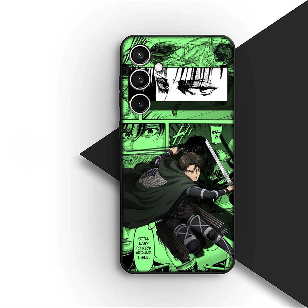 Casing for Motorola Moto G86 G57 E14 E15 G14 G34 G67 G84 G24 A54 G15 Power E22 Phone Cover Soft Case Attack On Titan Anime Levi
