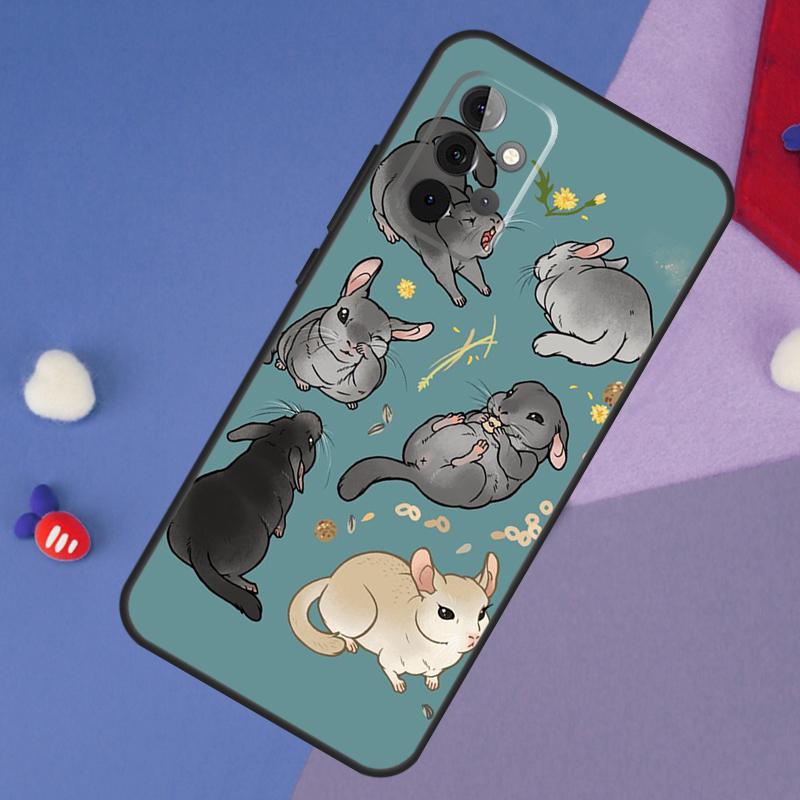 Schattige Cartoon Chinchilla Hoesje Voor Samsung Galaxy A14 A56 A36 A26 A16 A06 A54 A34 A12 A32 A52 A13 A33 A53 A15 A35 A55