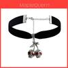 Gothic Skull Necklace With Velvet Chain For Women Fashion Accessory