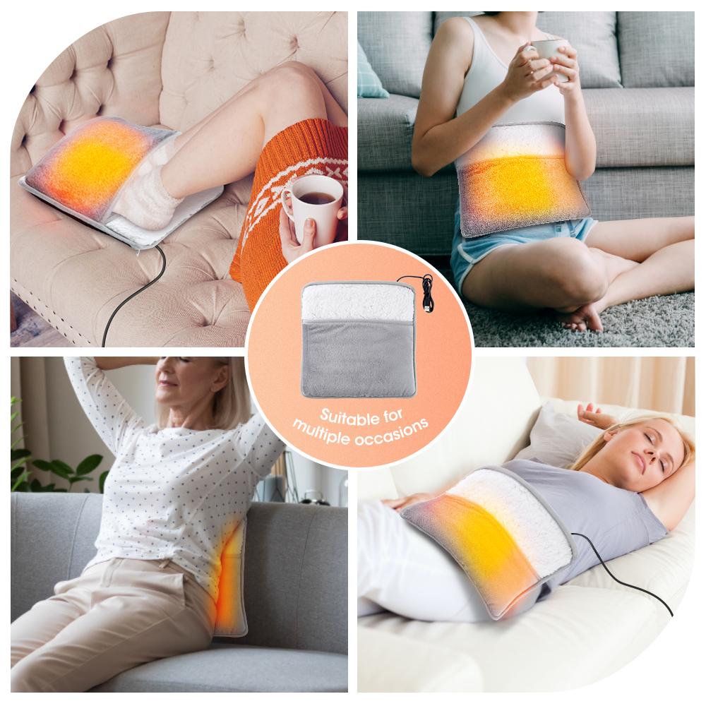 Winter Electric Foot Heating Carpet Pad USB Charging Soft Plush Foot Warmer Heater Improve Sleeping Household Foot Warming Mat