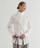 FROMWHERE Band Collar Button-Up Shirt Off White