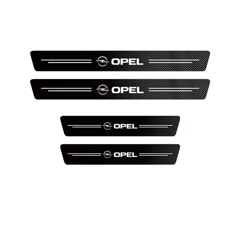 Autocollants Protecteurs de Seuil de Porte de Voiture Universels en Fibre de Carbone 3D Pour Opel Corsa D Astra Insignia Mokka Adam Combo OPC Vauxhall Vectra