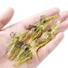 Soft Simulation Fishhook Shrimp Prawn Lure Hook Tackle Bait Fishing Lures Artificialbait Luminous Shrimp