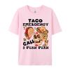 Taco Emergency Call Juan Juan Skull Tshirt Novelty Short Sleeve Tees Crewneck Tops Cotton Fabric Latest TShirts Streetwear