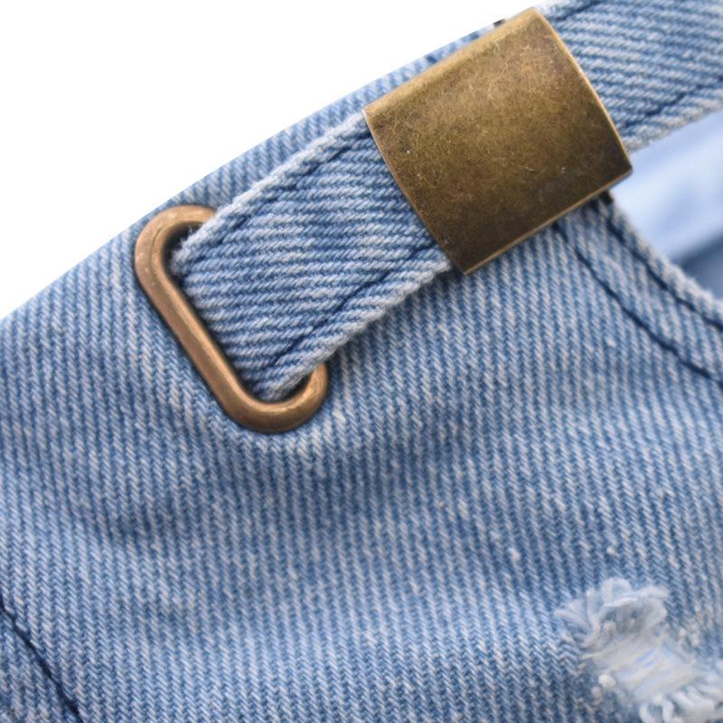 Couples baseball cap Hole Cap version Sun hat Hole Spring Autumn Wash denim Woman's hat Cap Hip Hop Fitted Cap