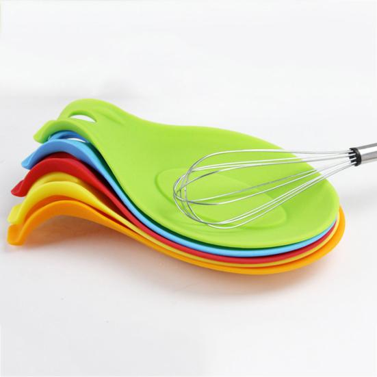 Silicone Spoon Rest Heat Resistant Kitchen Utensil Spatula Mixer Pad Mat Holder