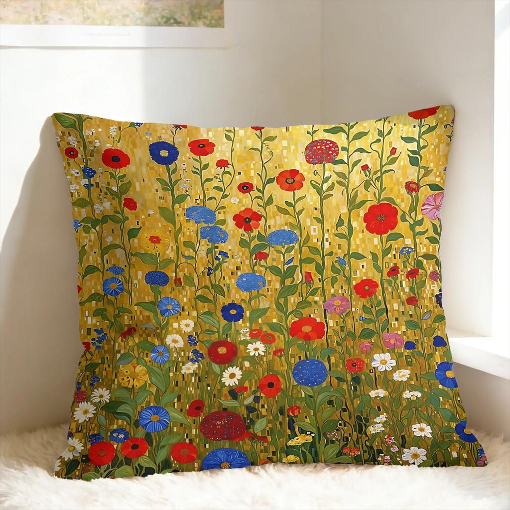 Gustav Klimt Art Pillow Cover Comfy Cushion Cover Kawaii Pillow Case For Chair Sofa Home Decor